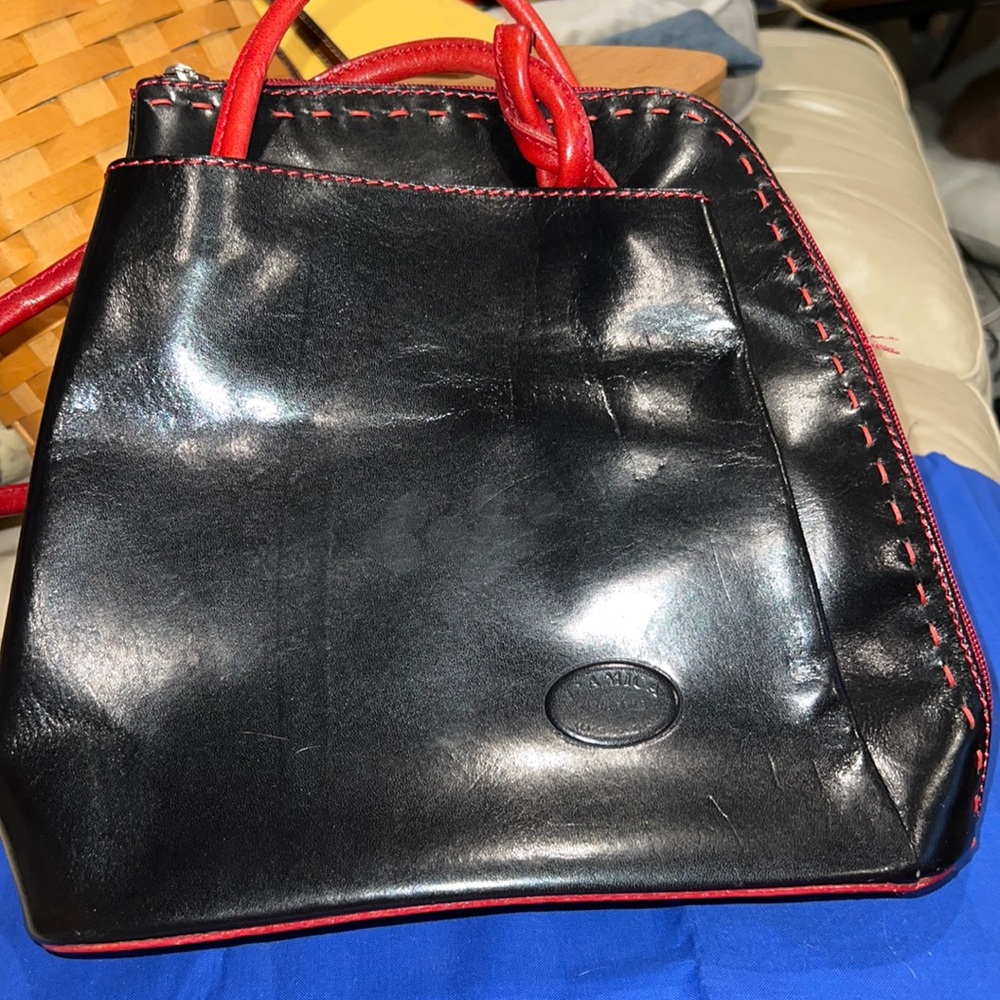 L’amica Leather Shoulder Conversion Backpack Purse - image 1